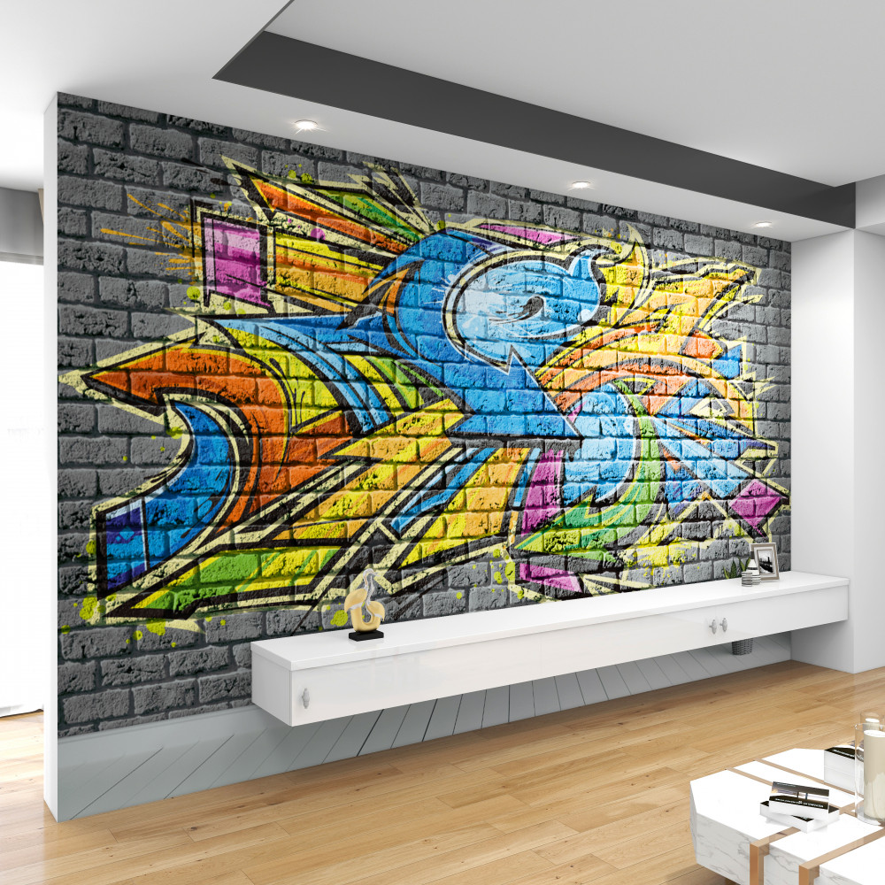 Fototapeta kolorowe graffiti na ścianie