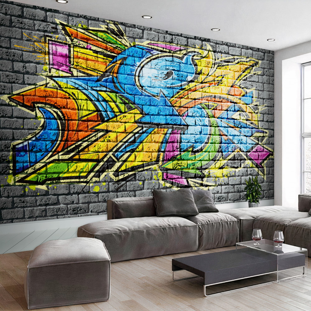 Fototapeta kolorowe graffiti na ścianie