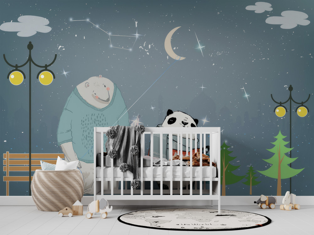 Fototapeta wieczorny spacer niedźwiedzi