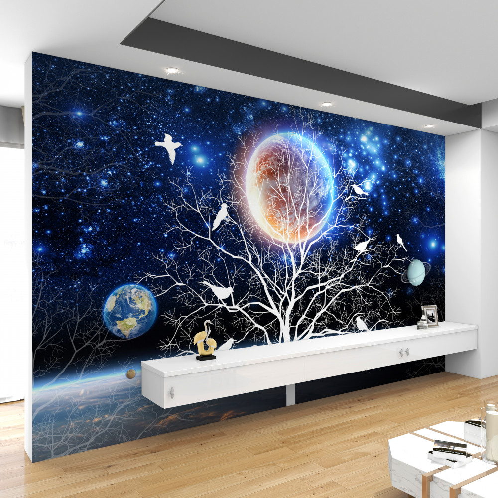 Fototapeta drzewo świata na nocnym niebie