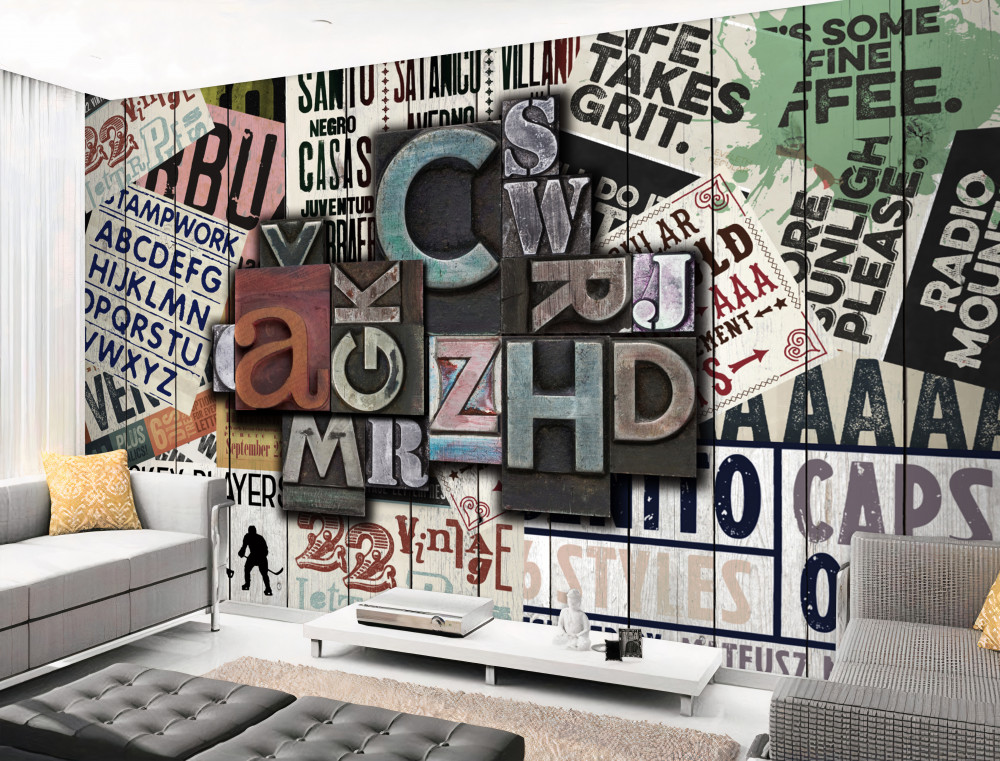 Fototapeta napisy wieloformatowe