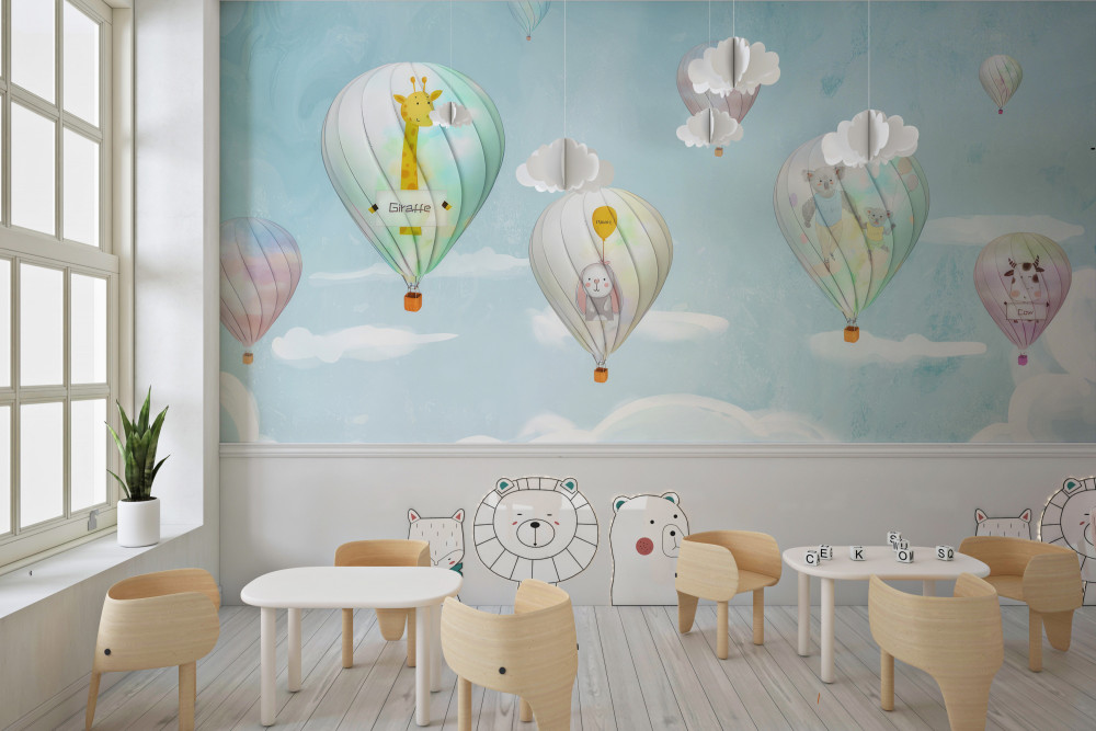 Fototapeta zwierzęta w balonach