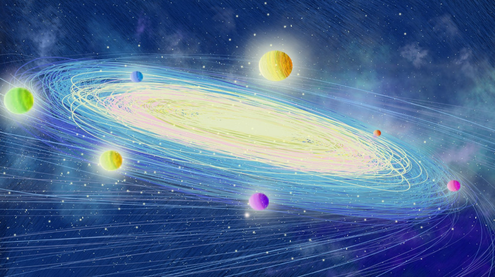 Fototapeta obrót planet wokół Słońca