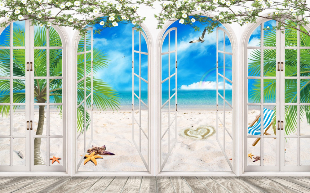 Fototapeta balkon z dostępem do plaży