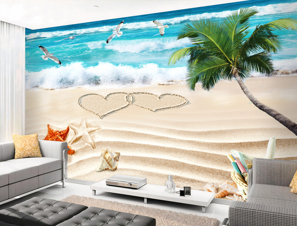 Fototapeta tropikalna plaża i palmy
