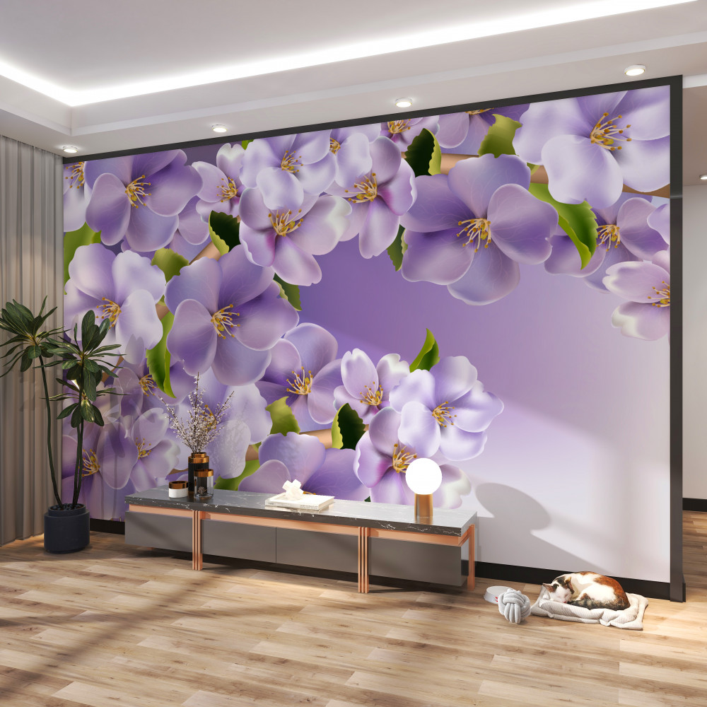 Fototapeta liliowe kolory delikatnej orchidei