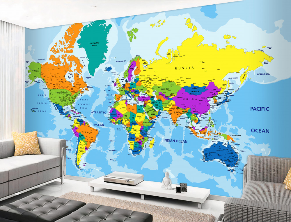 Fototapeta geopolityczna mapa świata