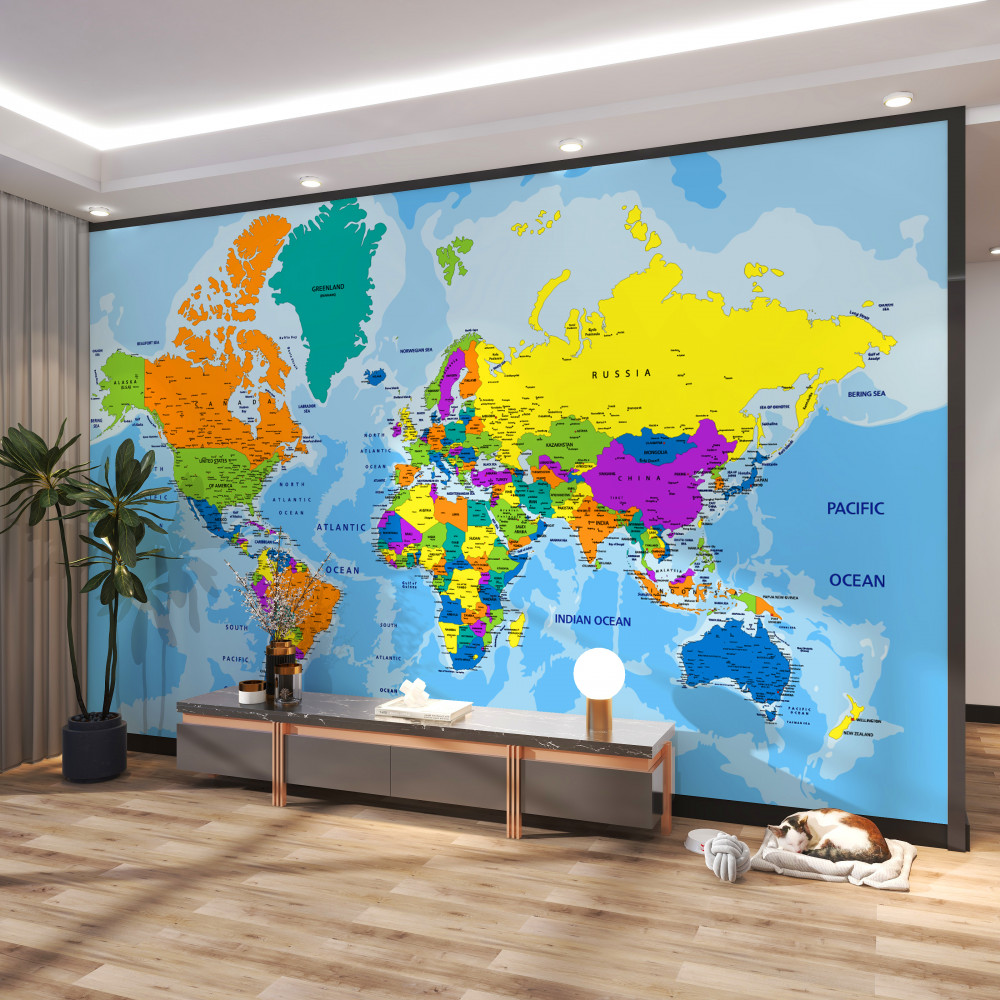 Fototapeta geopolityczna mapa świata