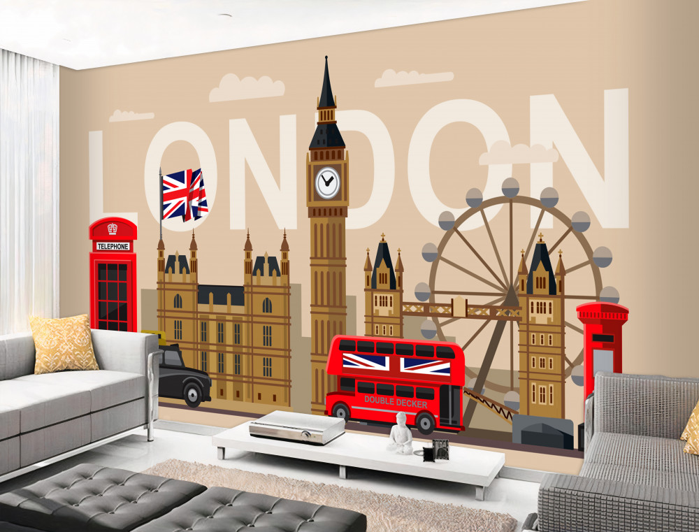 Fototapeta główne symbole Londynu, Wielka Brytania