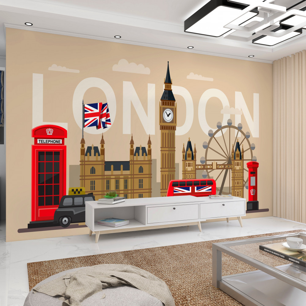 Fototapeta główne symbole Londynu, Wielka Brytania
