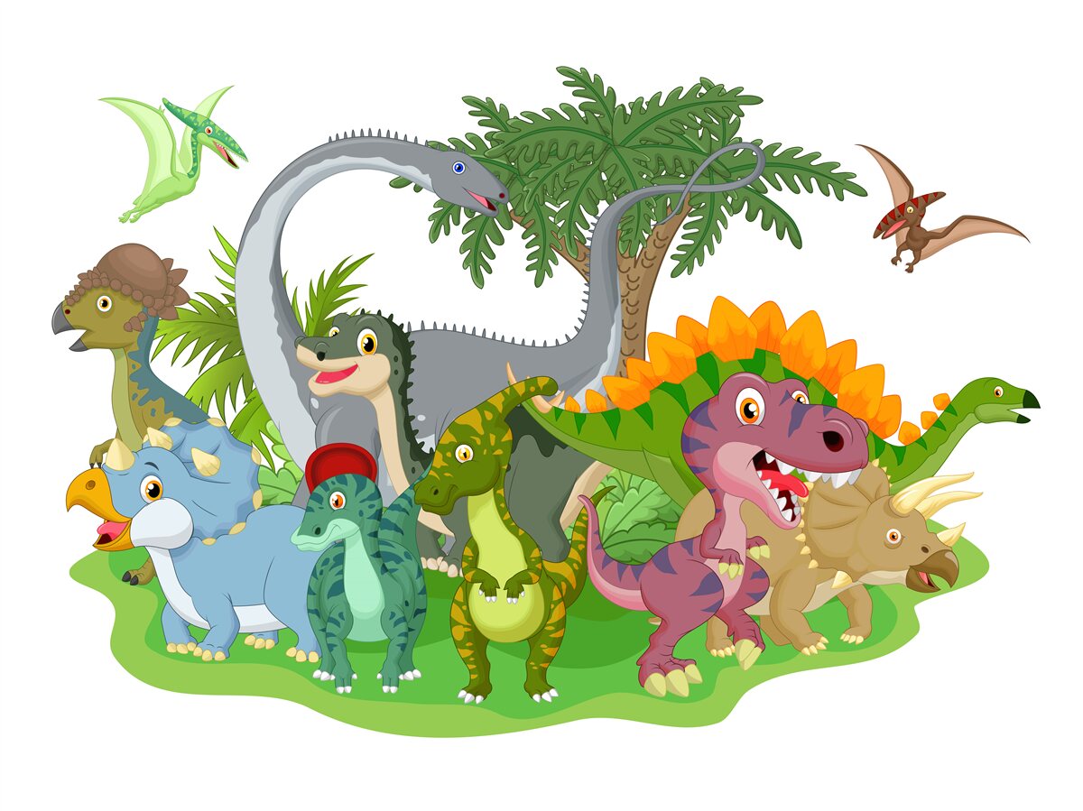 Fototapeta Uśmiechnięte dinozaury