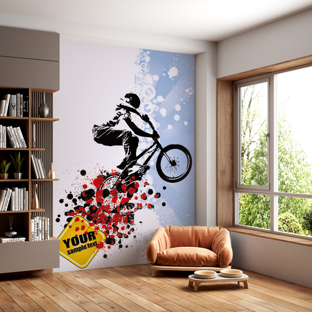 Fototapeta skok na rowerze