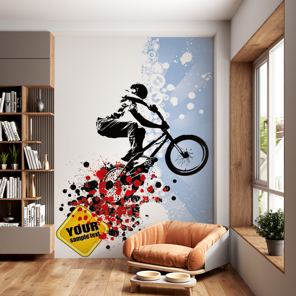 Fototapeta skok na rowerze