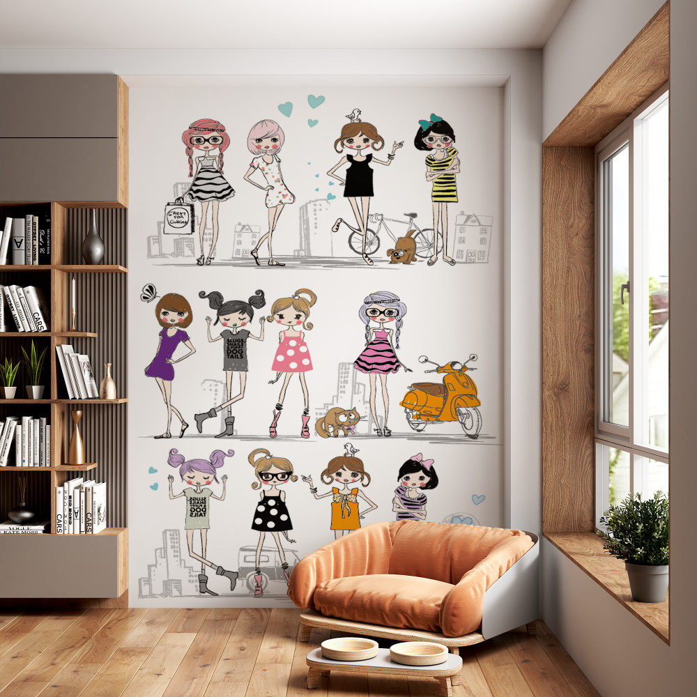 Fototapeta dziewczyny z kreskówek