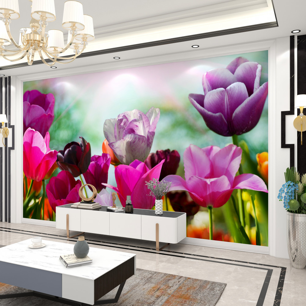 Fototapeta kolorowe tulipany