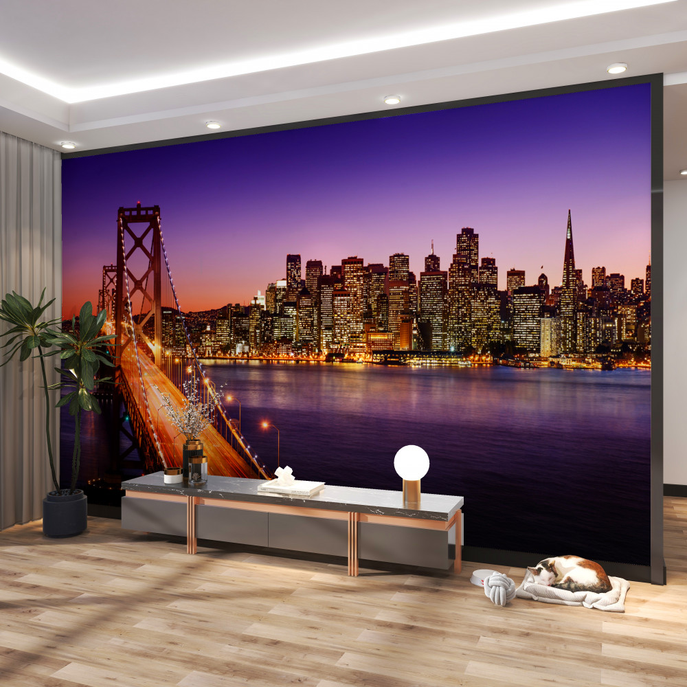 Fototapeta Most San Francisco w nocnych światłach