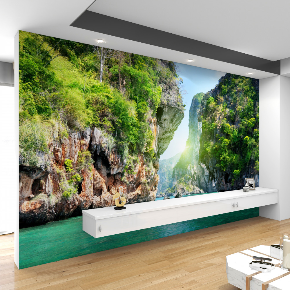 Fototapeta szmaragdowe klify nad morzem
