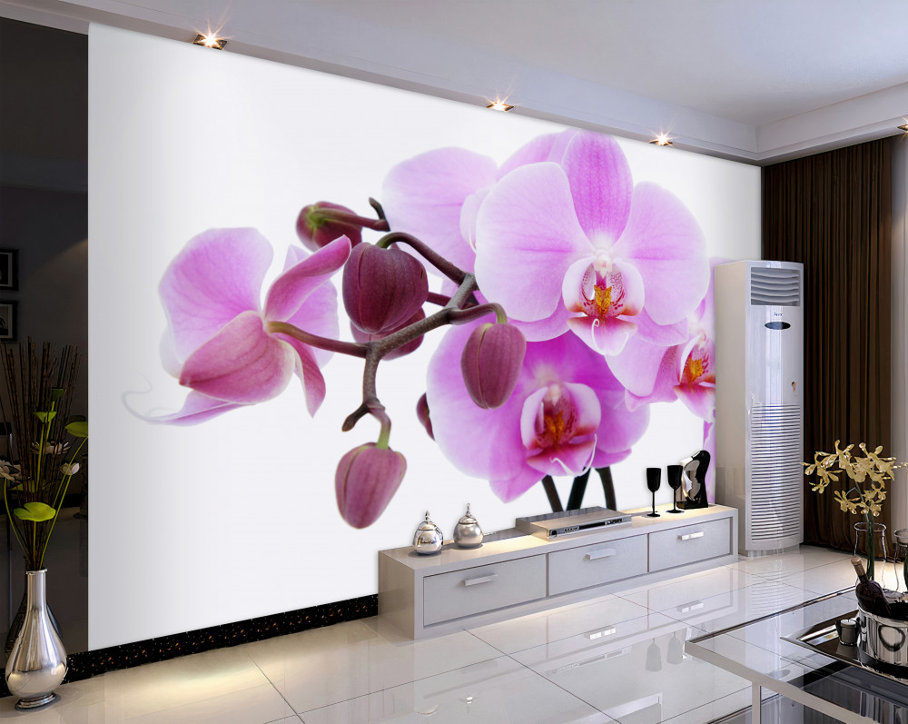 Fototapeta liliowe orchidee z pąkami