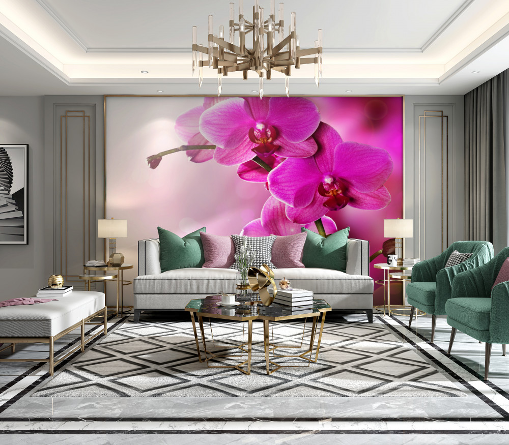 Fototapeta gałąź liliowej orchidei