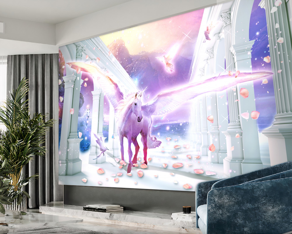 Fototapeta pegaz w świecie fantasy