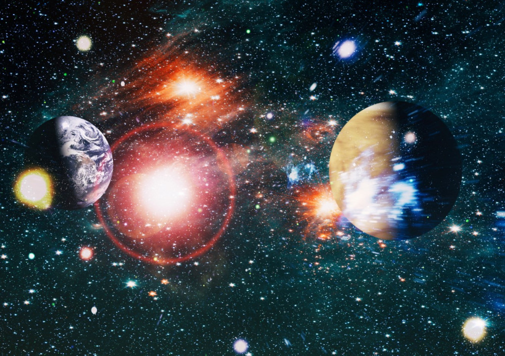 Fototapeta rozgwieżdżone nocne niebo