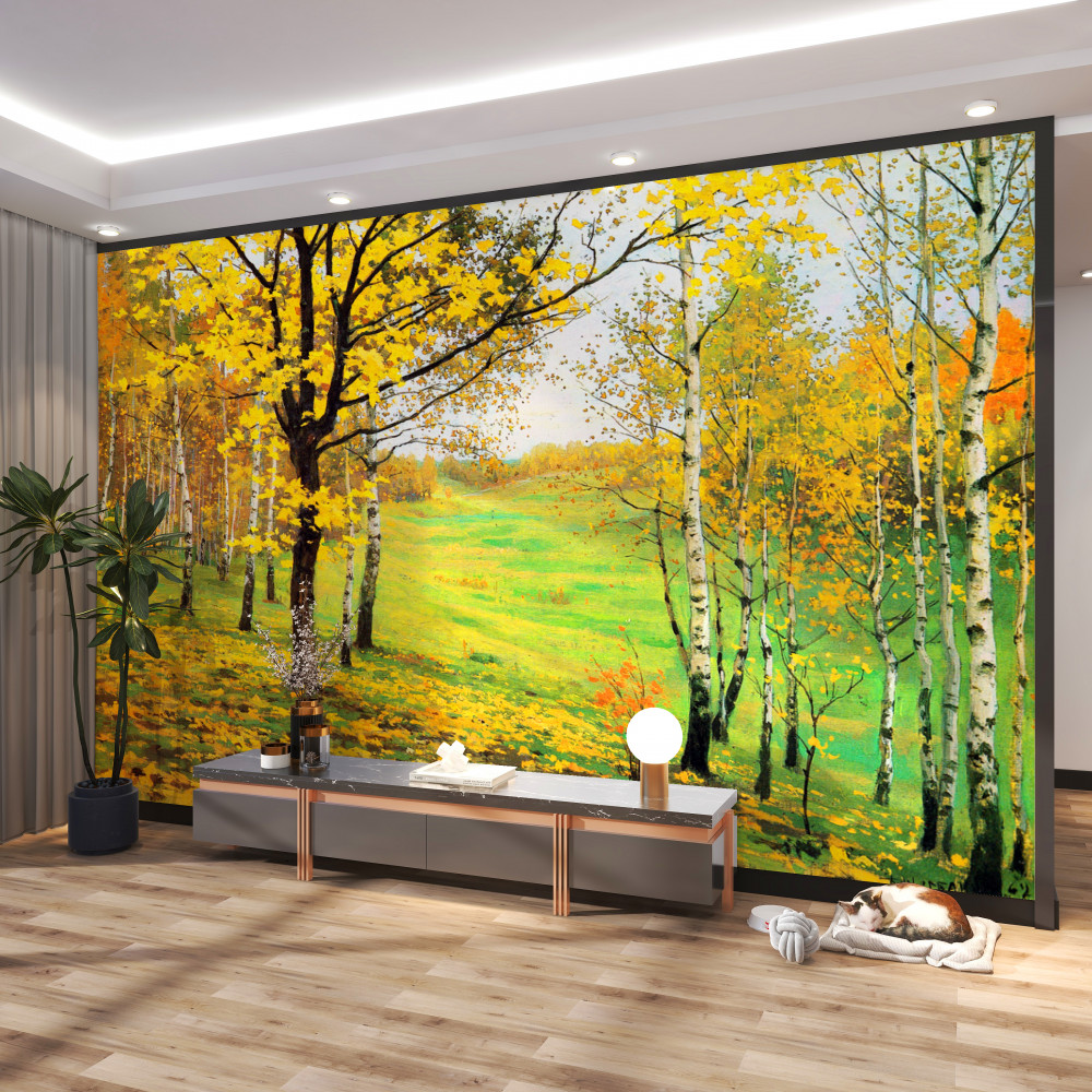 Fototapeta niesamowite kolory jesieni w lesie