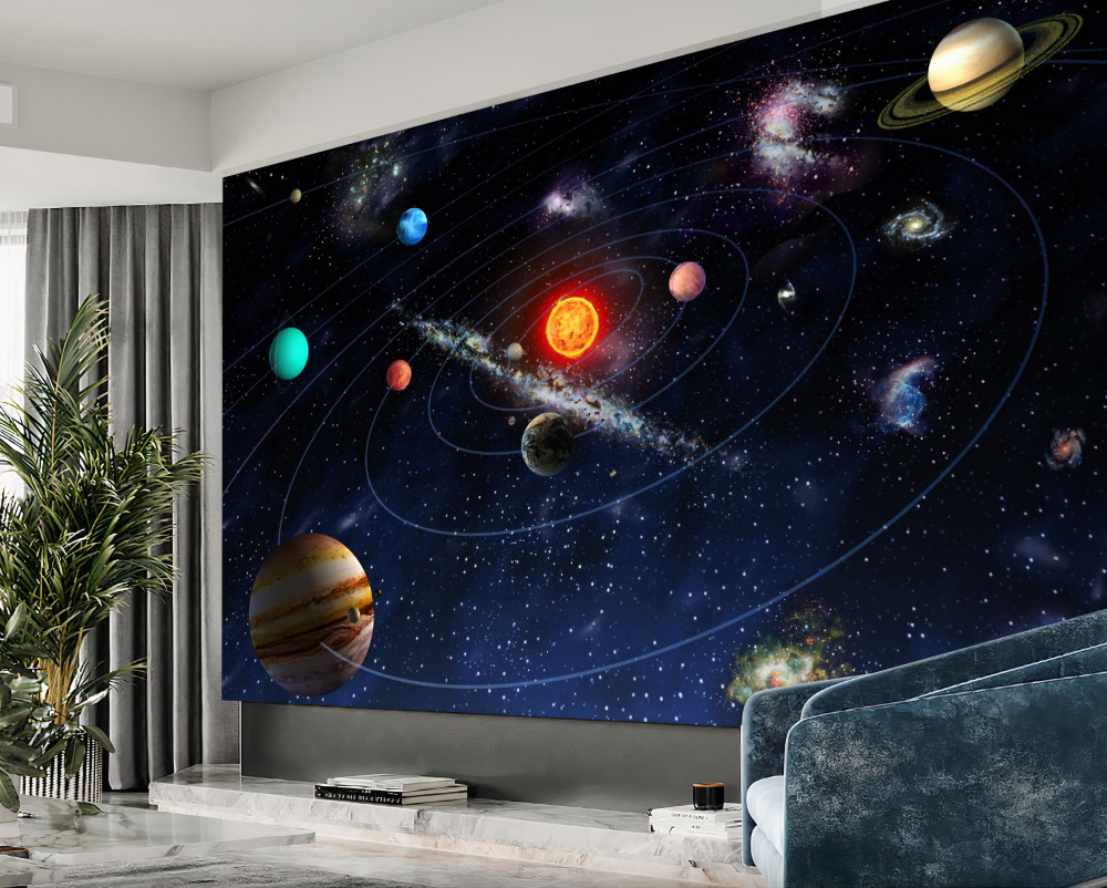 Fototapeta wykres planet w kosmosie