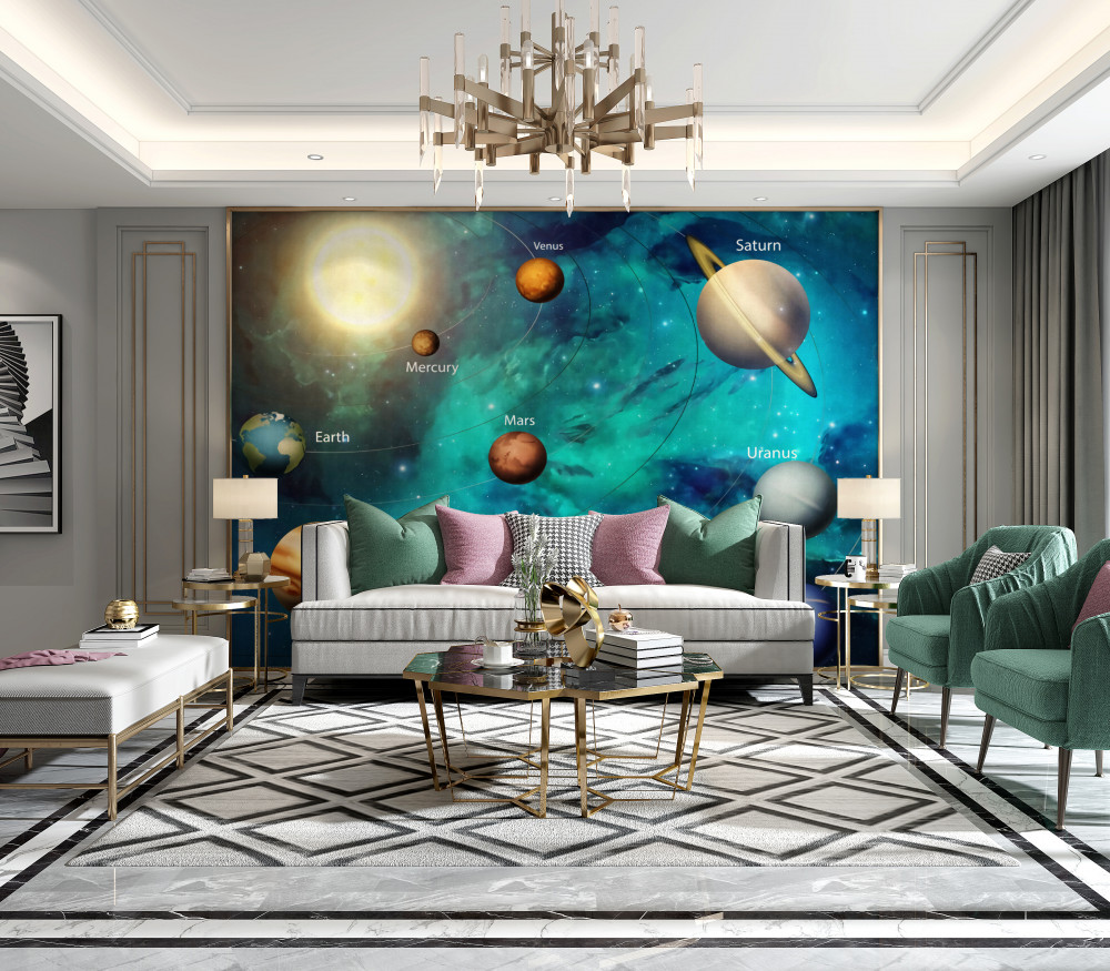 Fototapeta parada nazwanych planet