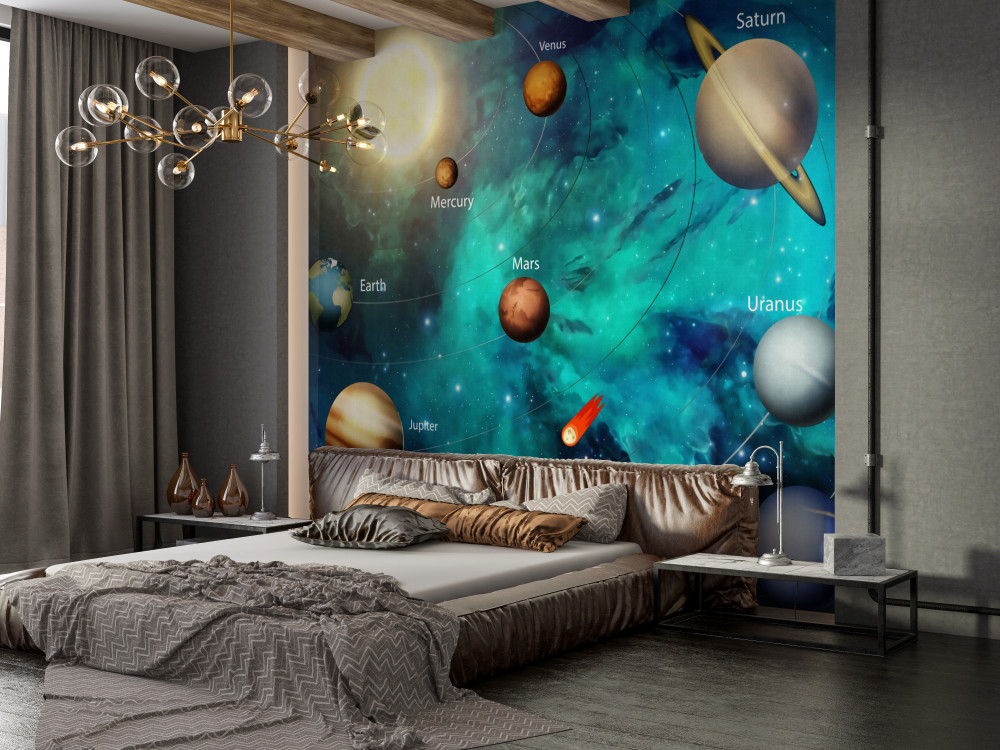 Fototapeta parada nazwanych planet