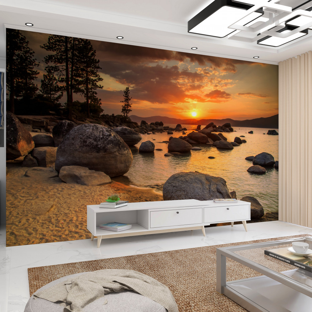 Fototapeta brzeg z kamieniami