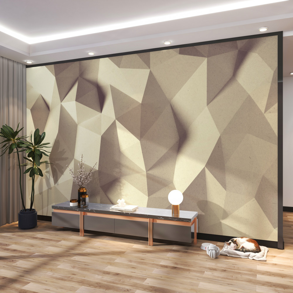 Fototapeta wolumetryczna tekstura kształtów geometrycznych