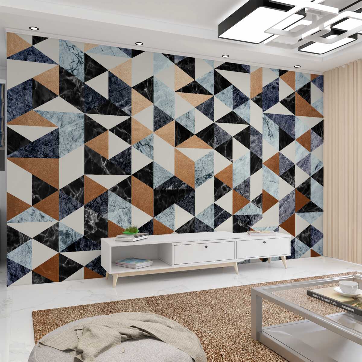 Fototapeta Panel abstrakcyjnych kolorowych postaci