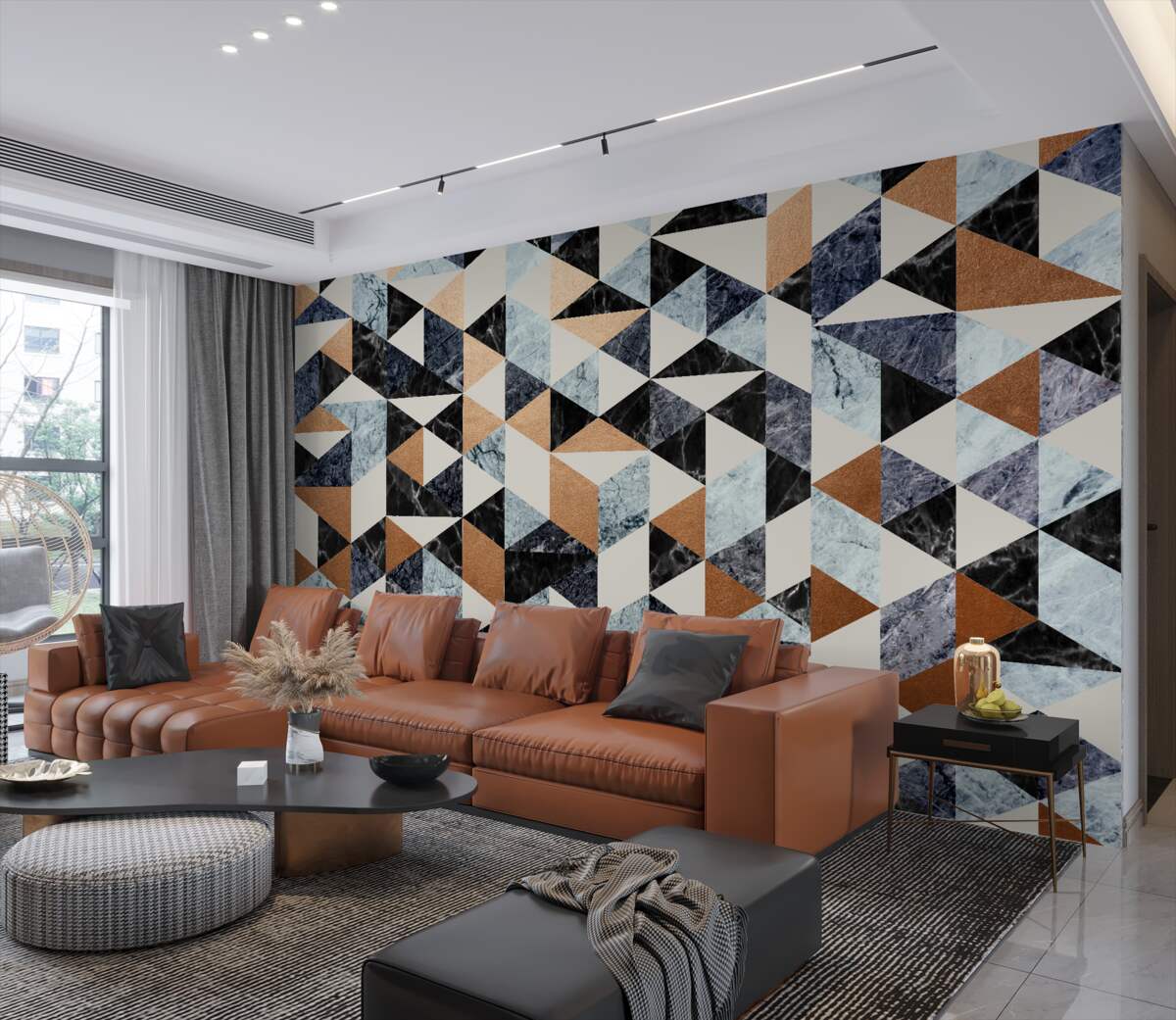 Fototapeta Panel abstrakcyjnych kolorowych postaci