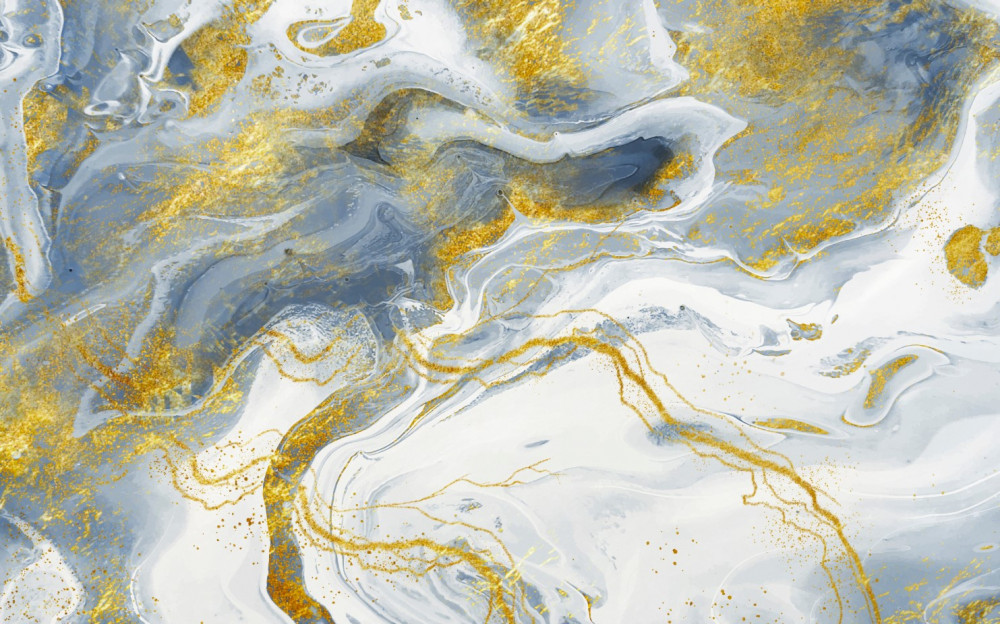 Fototapeta niebieski marmur ze złotem