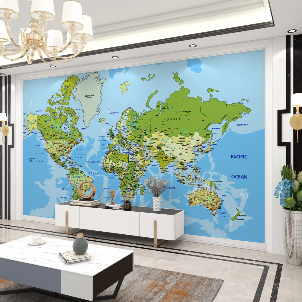 Fototapeta klasyczna mapa świata