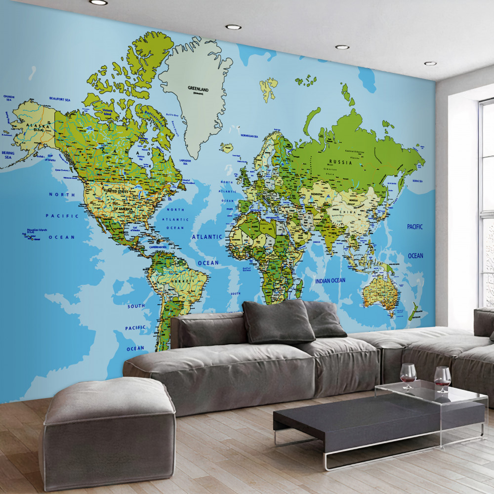 Fototapeta klasyczna mapa świata