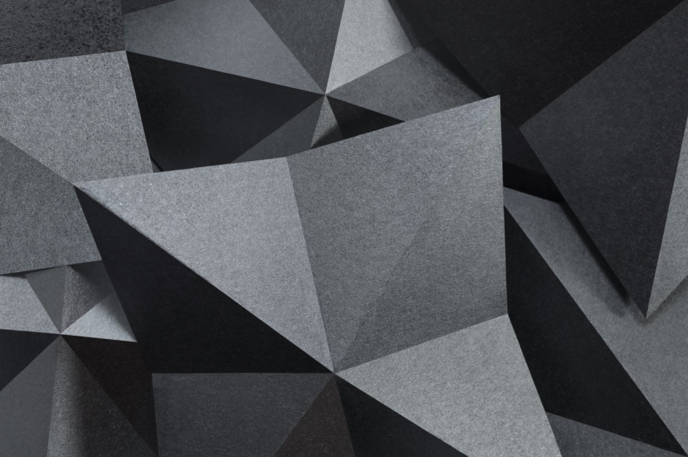 Fototapeta geometryczne kształty na czarnym tle