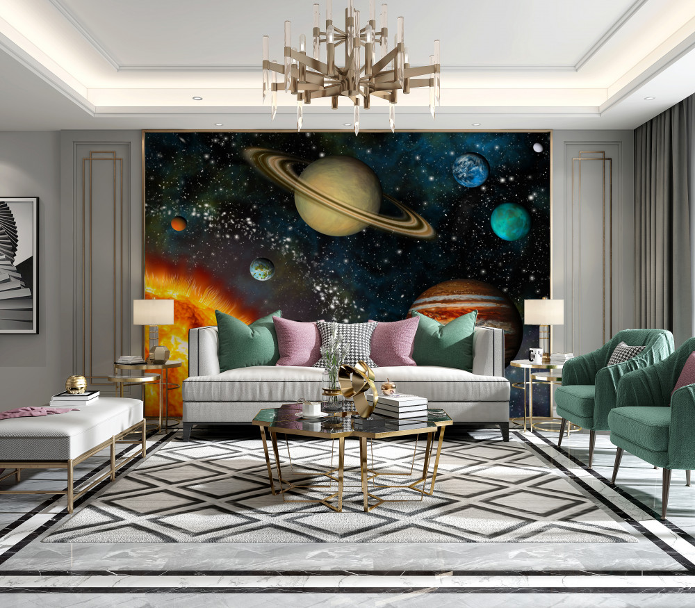 Fototapeta rozmiary planet i słońca