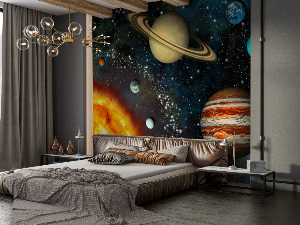 Fototapeta rozmiary planet i słońca