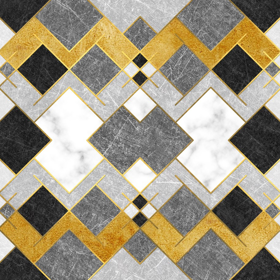 Fototapeta wielokolorowe kwadraty w lustrzanym odbiciu