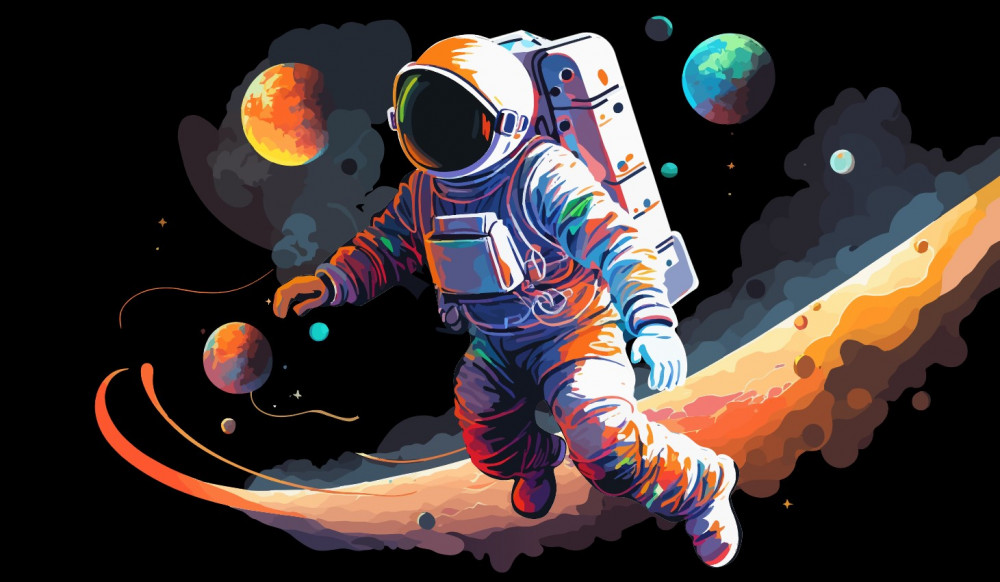 Fototapeta astronauta w kosmosie