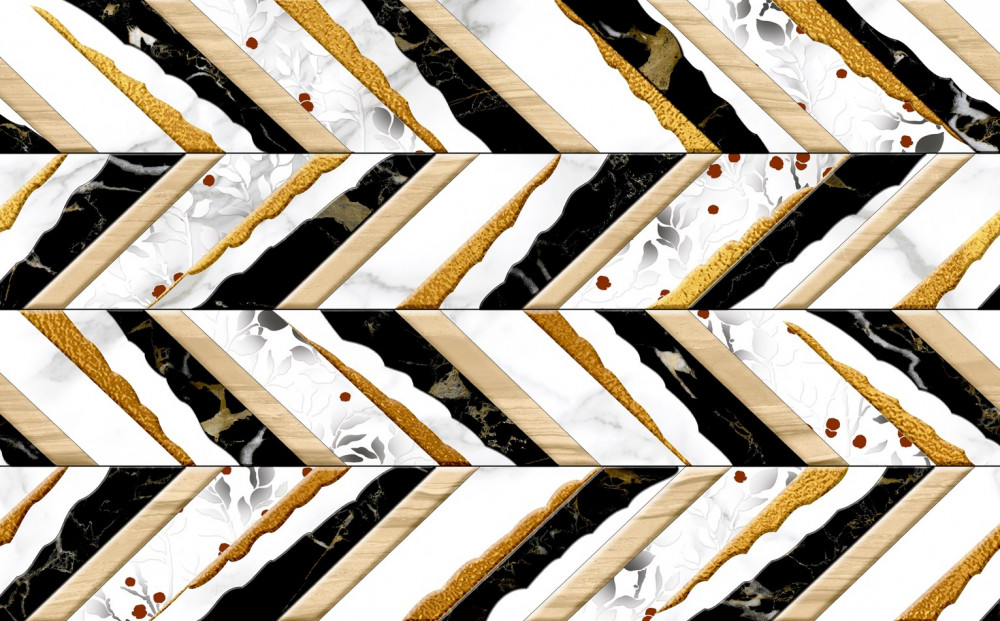 Fototapeta wielokolorowe zygzakowate linie w lustrzanym odbiciu