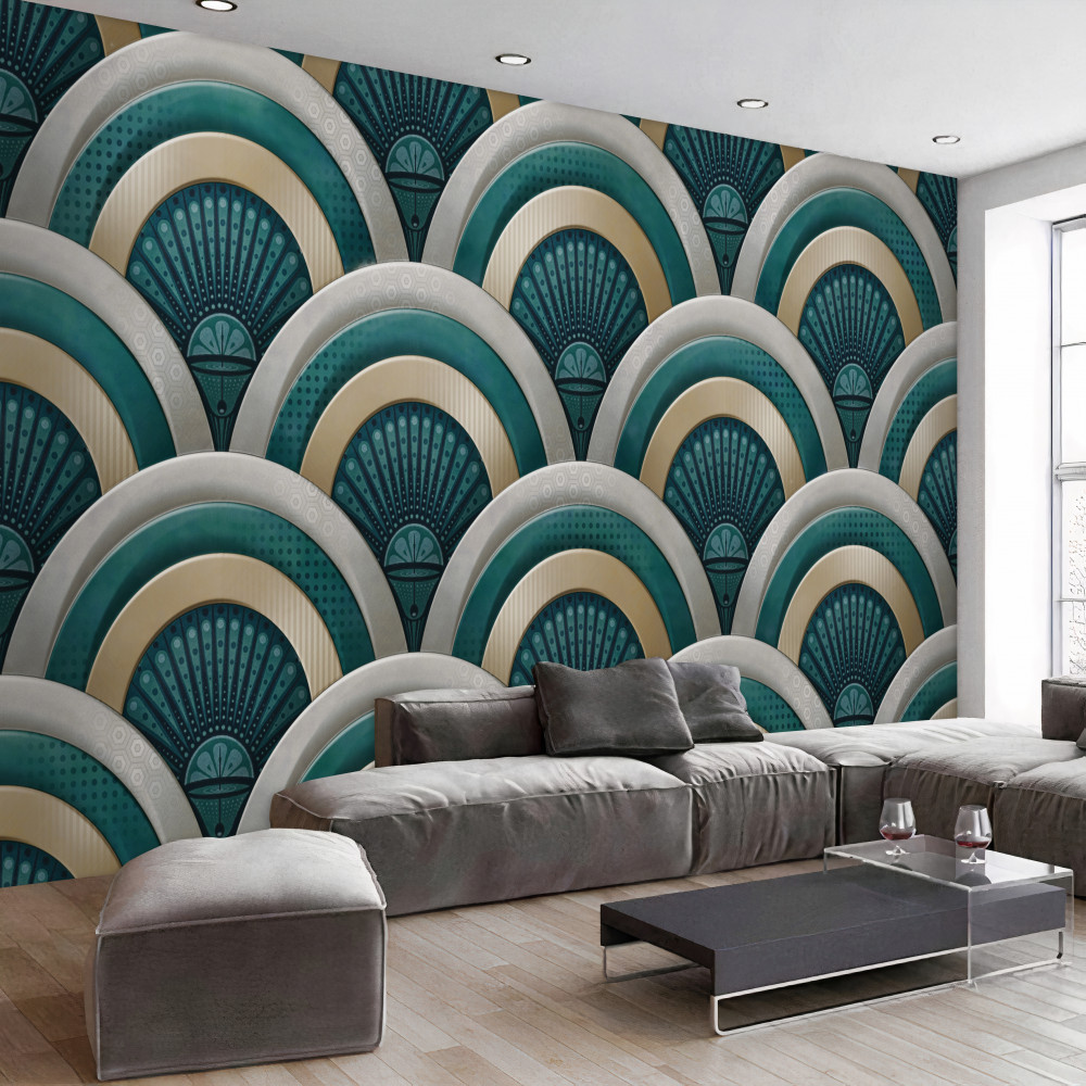 Fototapeta Abstrakcja hałaśliwych fal morskich