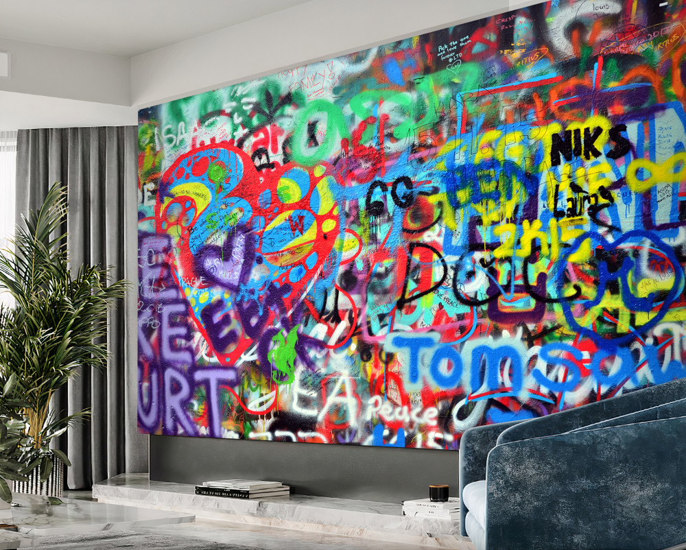 Fototapeta napisy graffiti na ścianie