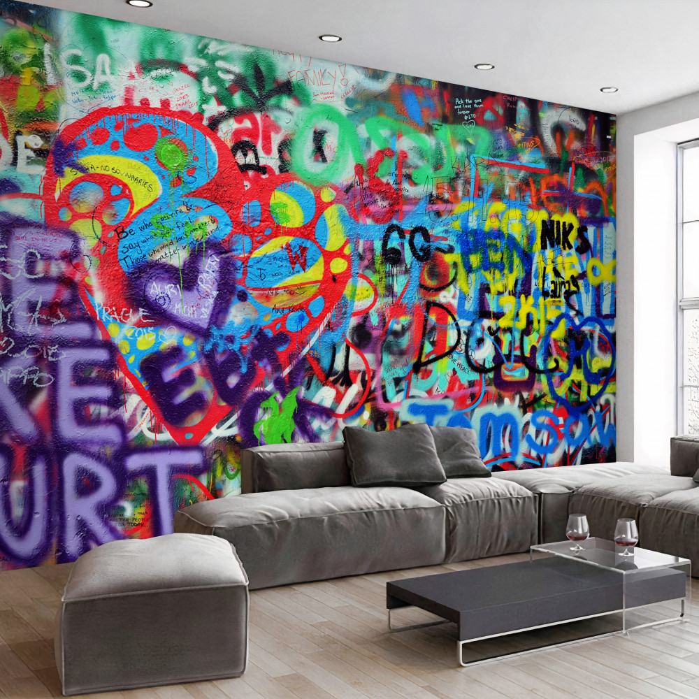 Fototapeta napisy graffiti na ścianie