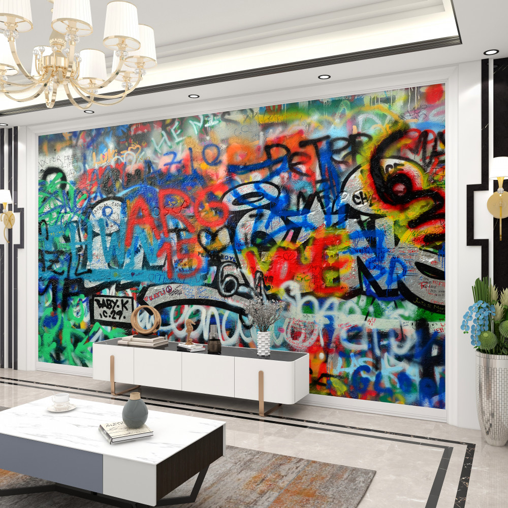 Fototapeta ściana pomalowana graffiti