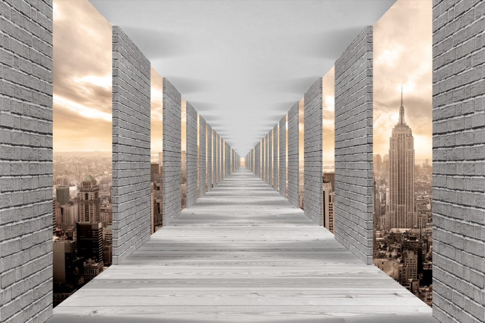 Fototapeta tunel wyjściowy w 3D