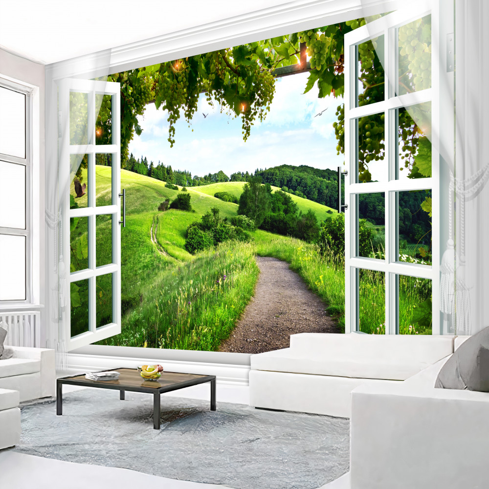 Fototapeta letnia panorama z okna