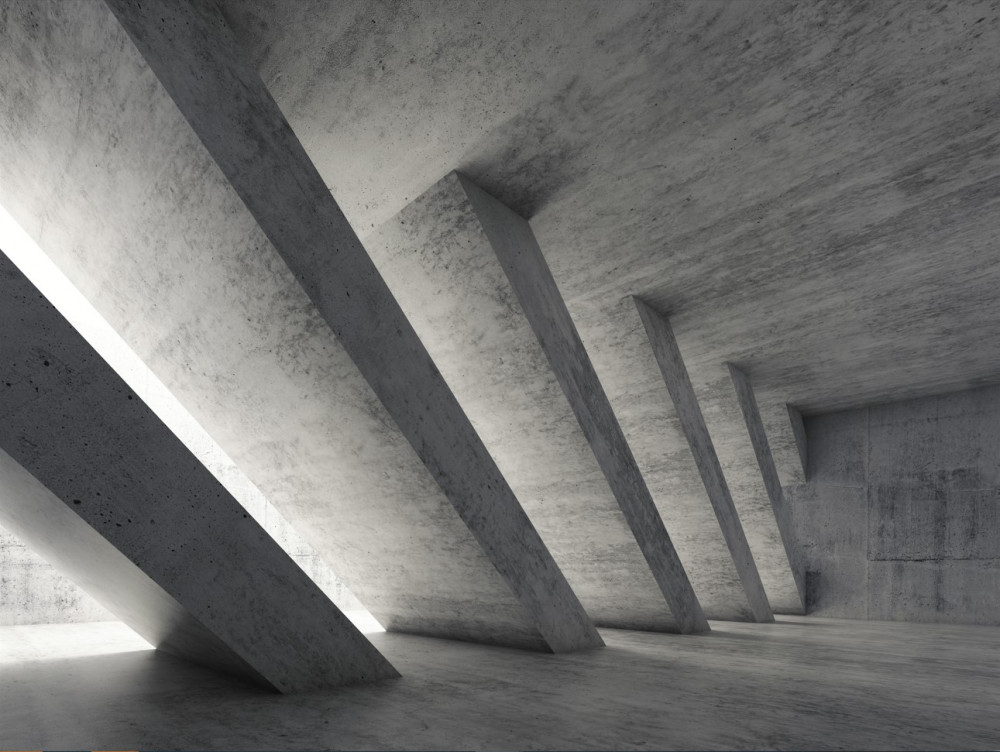 Fototapeta architektoniczny szary tunel