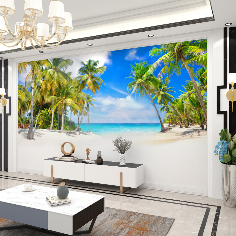 Fototapeta piaszczysta plaża z dostępem do oceanu